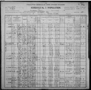 James Butler - Census of 1900