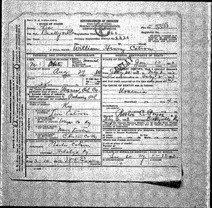 William Henry Catron Death Certificate