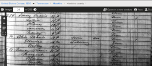 1850 census Tennessee