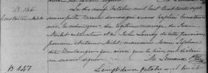 Baptized Record 1837 - Constance Milet