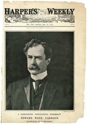 Edward Carmack on the cover of Harper's Bazaar in 1907