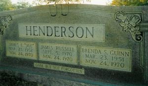 Joe, Brenda, and James Henderson  Burial Marker