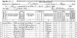 1870 census Geneva, Kane, Illinois, USA