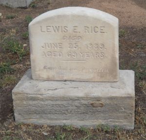 Lewis E. Rice gravestone