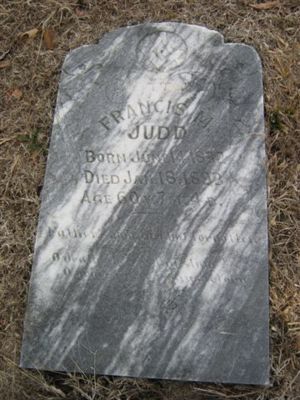 Headstone of Francis Marion Judd