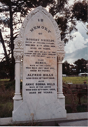 Robert Shields Grave Skipton Victoria
