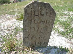 Lillie McGee Monroe, gravestone