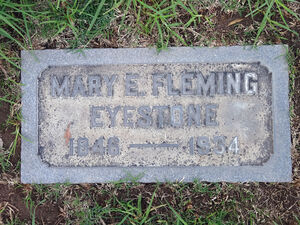 Mary E. Fleming Eystone Headstone