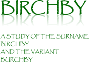 Birchby Name Study Title Image