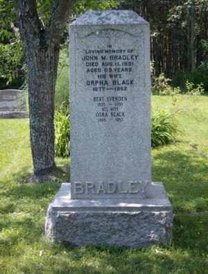 Johnny Martin Bradley's headstone