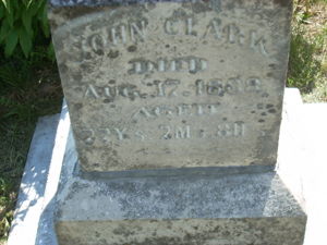 John Clark Gravestone
