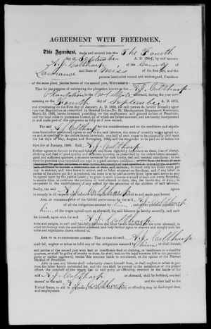 Andrew Jackson Coltharp - Employment agreement