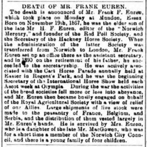 Obituary in Diss Express