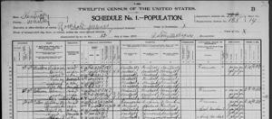 1900 U.S. Federal State Census, Rockhold, Whitley Co., KY - William Walden & Olive