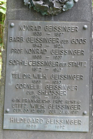 Grave Plate Geissinger