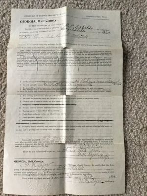 Exemption from tax for minor children of Benjamin Perry Oshields and Mary E Gilbert