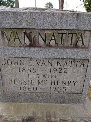 John and Jesse Van Natta gravestone