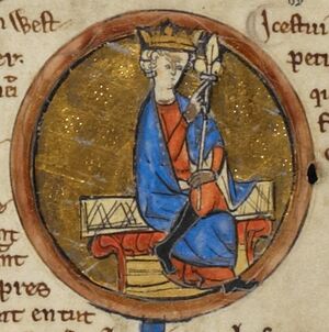 Ecgberht, from a 13th century genealogy of English kings