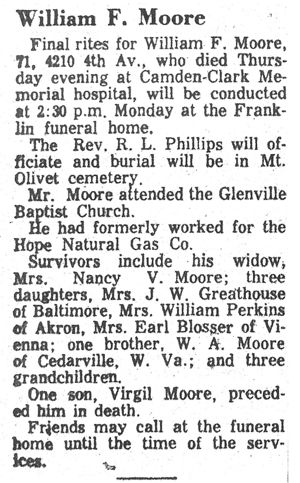 William F. Moore Obituary