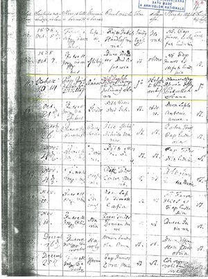 Baptism record of János Fucsek