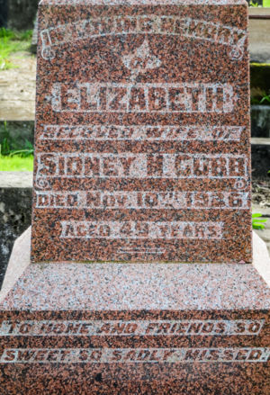 Elizabeth Gubb grave closeup
