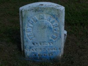 Fenton M. Harper Carrs Run Cemetery; Death 1864