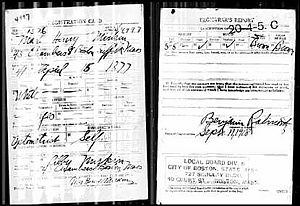 WW I Draft Registration