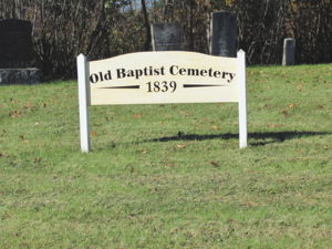 Old Baptist Cemetery at Upper Stewiacke, Colchester Co., Nova Scotia