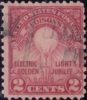 Edison's First Lamp 2 Cents US Postage