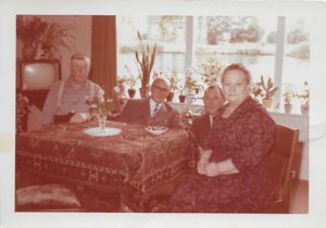 Cornelis van der Schilden, two friends and Petronella Sandifort in their livingroom.