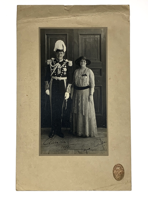 Governor-General Clarendon and wife, full page with seal