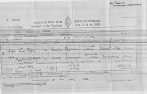 Lewis & Peggy Marriage Certificate
