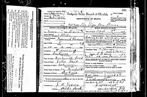 Eliza Jane West - Death Certificate