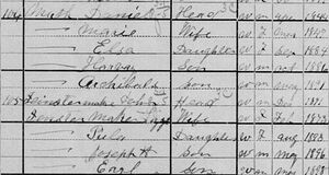 John Feinstermake household, 1900 US Census
