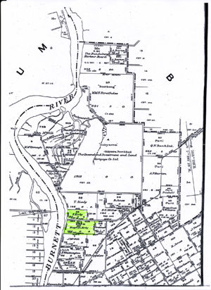 Survey Map  showing Stephen Kirby land