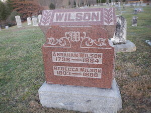 Headstone for Abraham and Rebecca Wilson