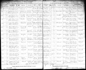 Mary Salo  and Joseph Smith Marriage Record