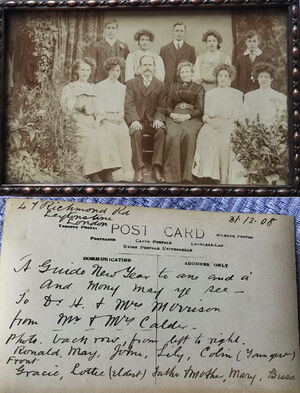 Mary Stewart Calder with her husband and children