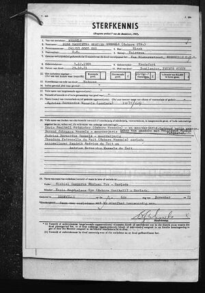 Probate: Dina Margaretha Eksteen Uys Wessels. 29 Oct 1981
