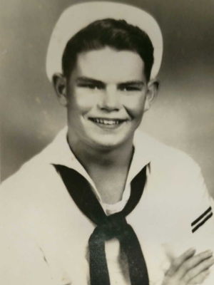 Billie Lee Harding in his navy uniform
