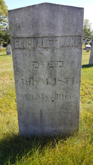 Eliphalet Lane headstone