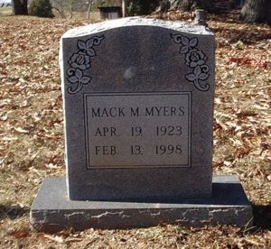 Mack M. Myers Burial Marker