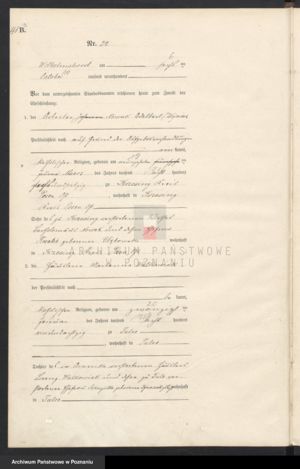 marriage record, year 1900