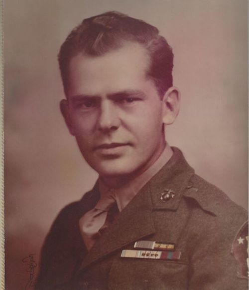 Sergeant Gordon Wiborg, USMC taken during the Second World War.