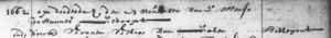 Baptism record Hillegont Boonen , 23 November 1662 Amsterdam