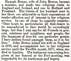 Hannah Bowne, final ministry England, Love and Respect