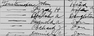 John Fenstermaker household, 1910 US Census