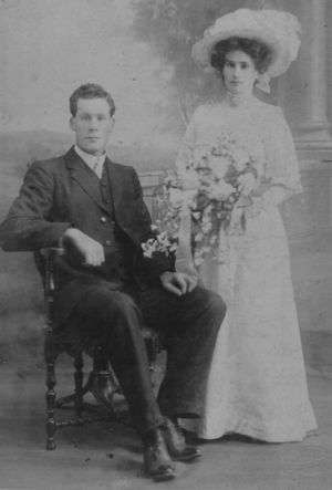 Reuben McGuire and Mary Borrowdale - wedding portrait