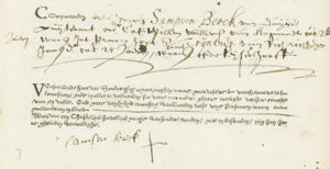 Marriage Sampson Berck and Trijntje Jansdr, 11 March 1623 Amsterdam