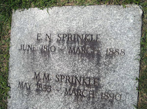Elmadorus Sprinkle headstone